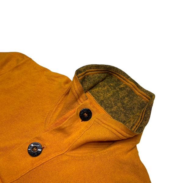Stone Island 2013 Orange Quarter Button Up Pullover Jumper