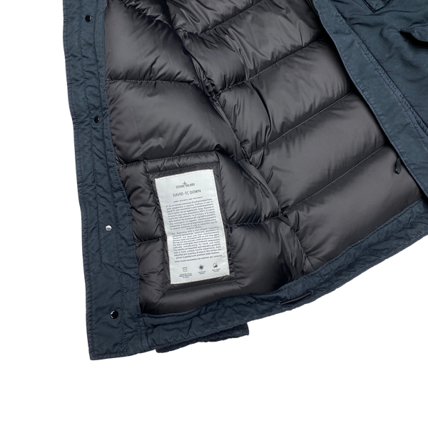 Stone Island 2021 Navy Hooded David Down- TC Shell Jacket