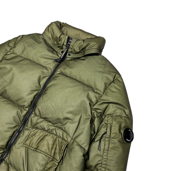CP Company Dyed Down Bi Mesh Green Puffer Jacket