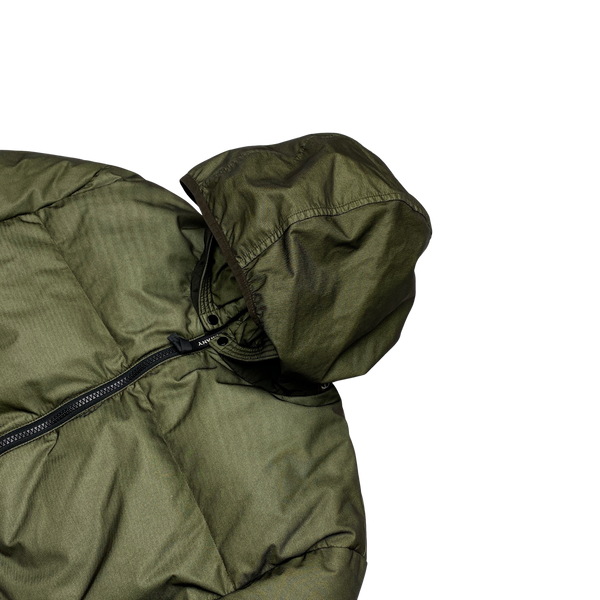 CP Company Dyed Down Bi Mesh Green Puffer Jacket