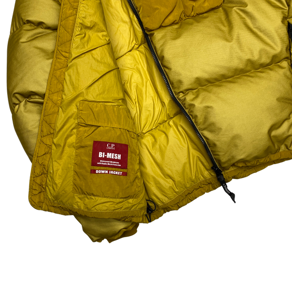 CP Company Yellow Down Shell Goggle Puffer Jacket Pullover