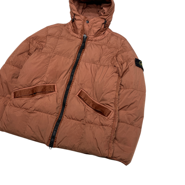 Stone Island Rust Down Garment Dyed Crinkle Reps Puffer Jacket