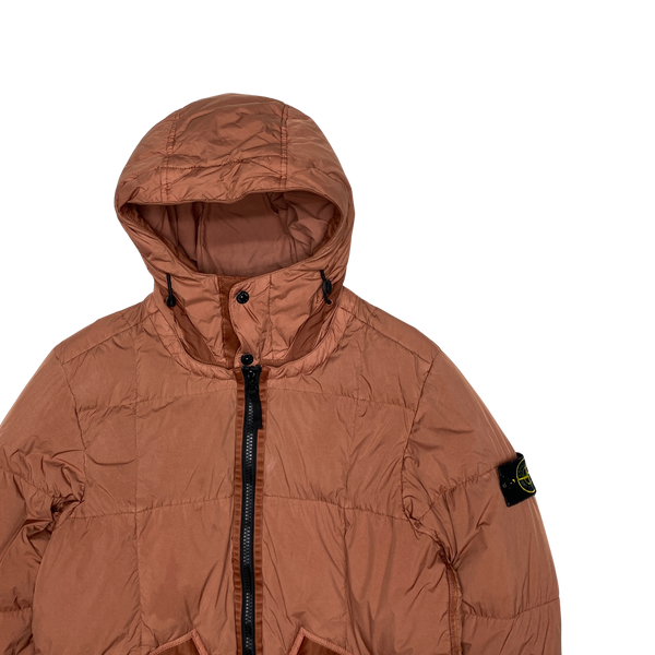 Stone Island Rust Down Garment Dyed Crinkle Reps Puffer Jacket