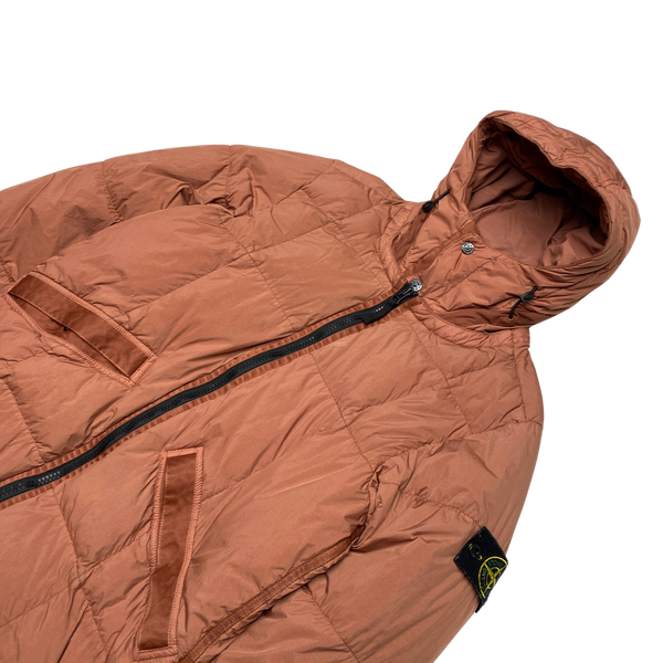 Stone Island Rust Down Garment Dyed Crinkle Reps Puffer Jacket