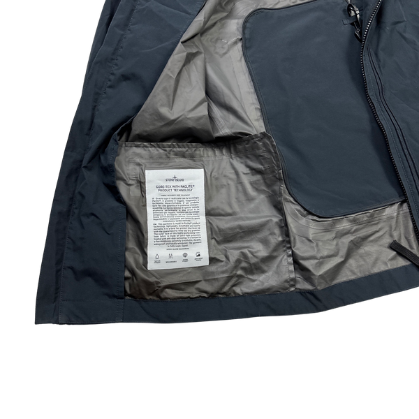 Stone Island Navy Gore Tex Paclite Packable Jacket - Medium