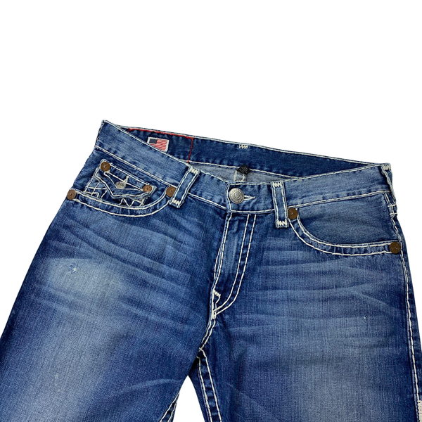 True Religion Ricky Super T Contrast Stitch Denim Jeans
