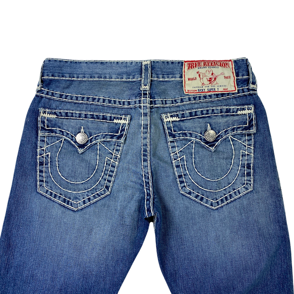 True Religion Ricky Super T Contrast Stitch Denim Jeans
