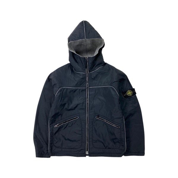 Stone Island Vintage 2005 Black Wool Lined Nylon Jacket