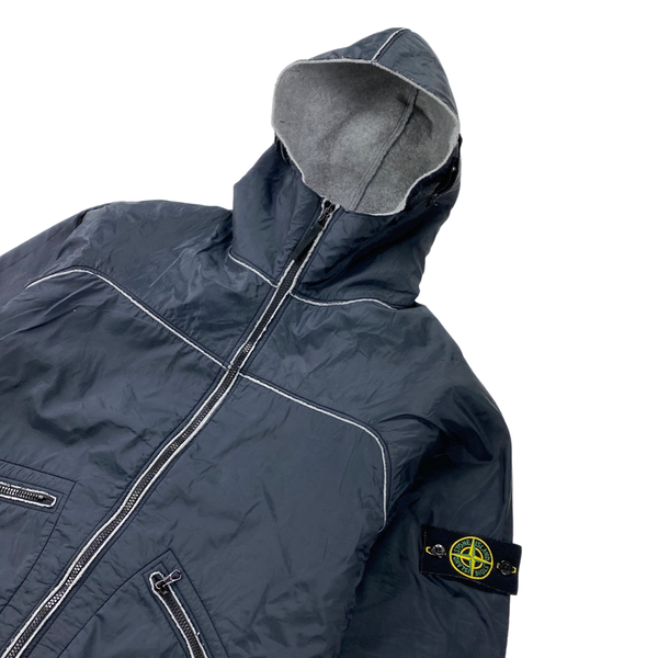 Stone Island Vintage 2005 Black Wool Lined Nylon Jacket
