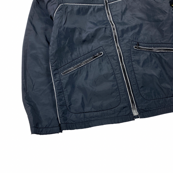 Stone Island Vintage 2005 Black Wool Lined Nylon Jacket