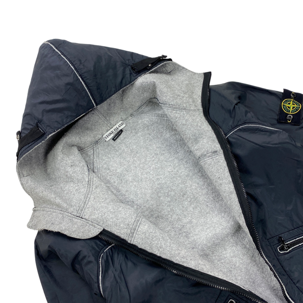 Stone Island Vintage 2005 Black Wool Lined Nylon Jacket