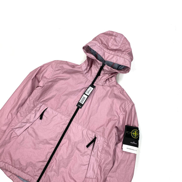 Stone Island Pink Membrana 3L TC Hooded Jacket Mat s Island