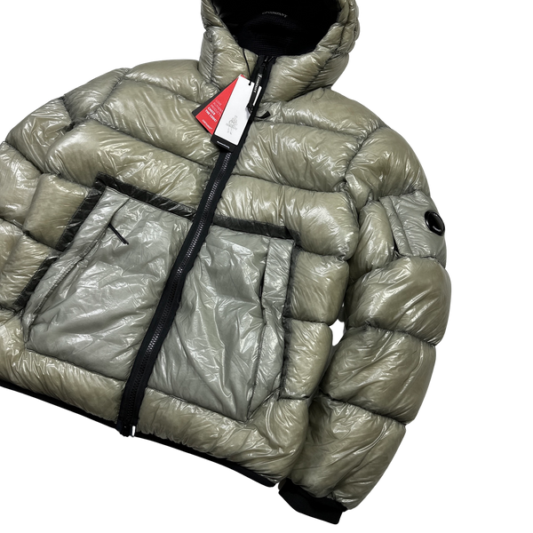 CP Company Grey D D Shell Down Filled Puffer Jacket - Large