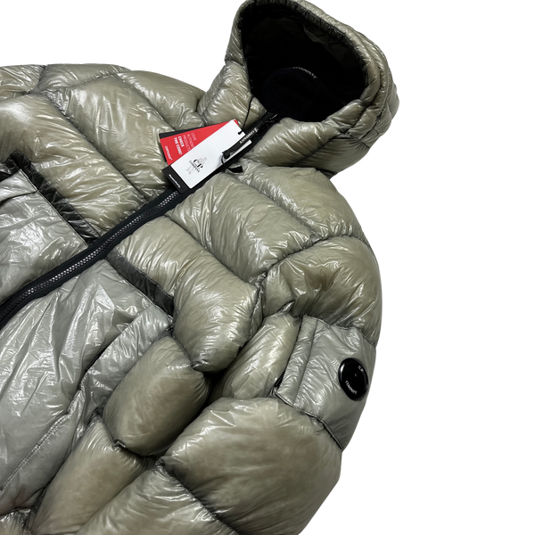 CP Company Grey D D Shell Down Filled Puffer Jacket - Large
