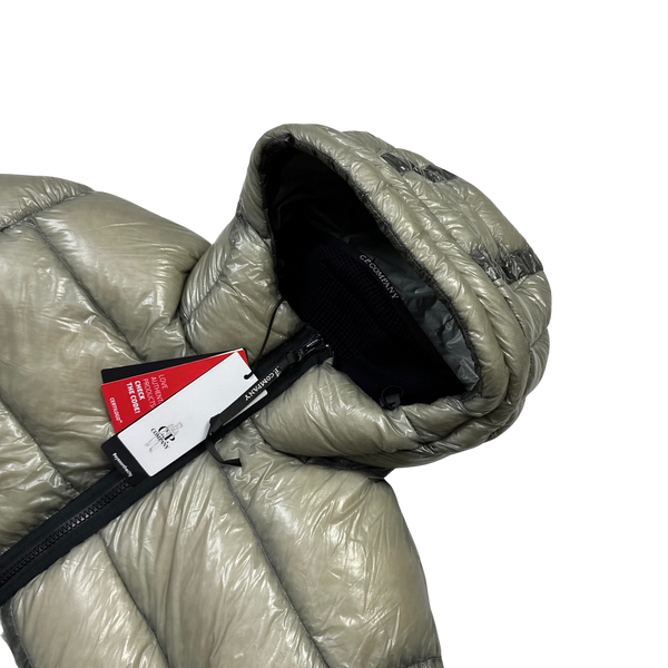 CP Company Grey D D Shell Down Filled Puffer Jacket - Large