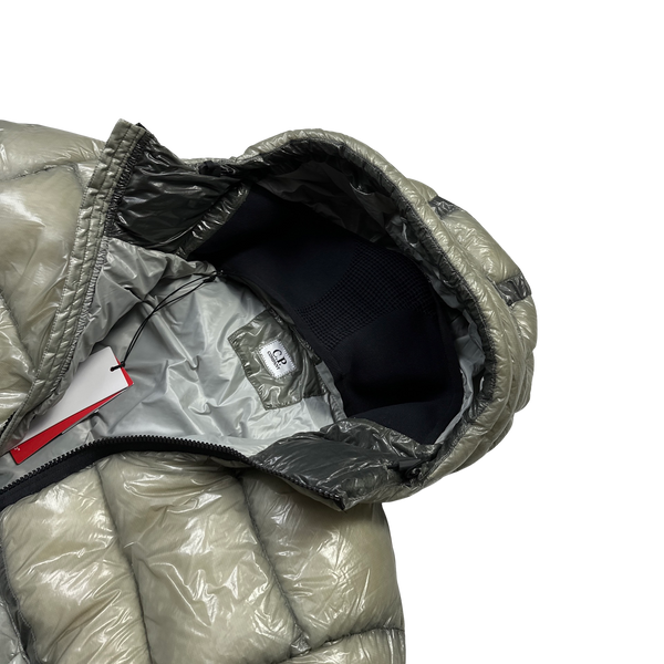 CP Company Grey D D Shell Down Filled Puffer Jacket - Large