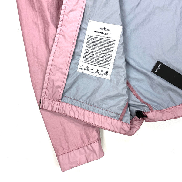 Stone Island Pink Membrana 3L TC Hooded Jacket
