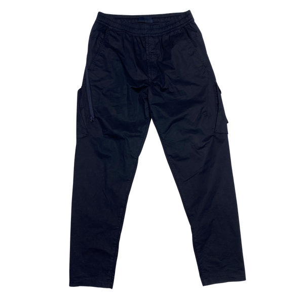 Stone Island Navy Ghost Tapered Cargo Trousers