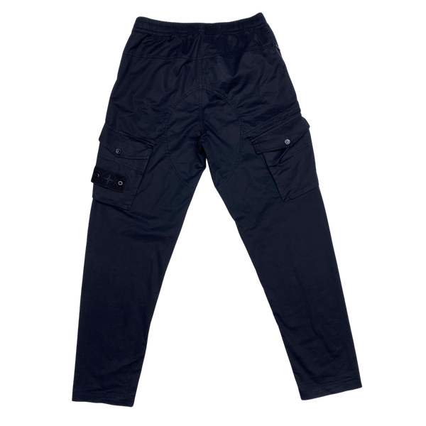 Stone Island Navy Ghost Tapered Cargo Trousers