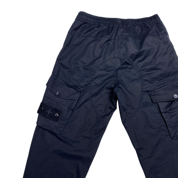 Stone Island Navy Ghost Tapered Cargo Trousers