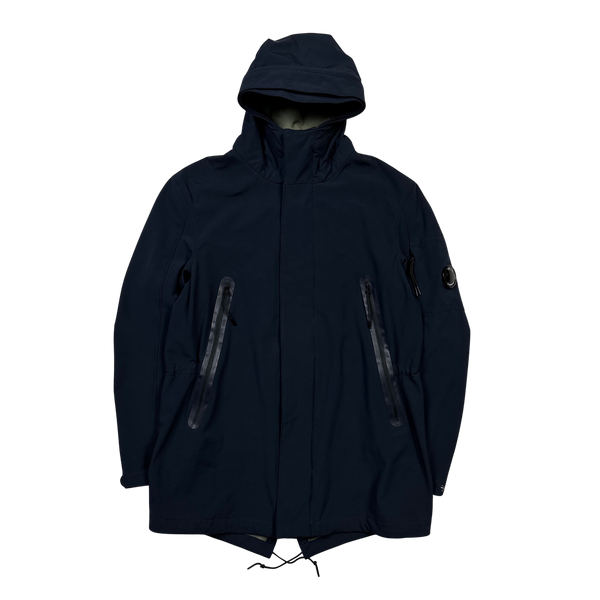 CP Company Navy Soft Shell Fishtail Parka Jacket - XL