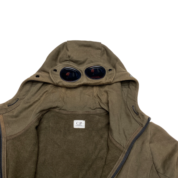 CP Company Khaki Goggle Cotton Hoodie