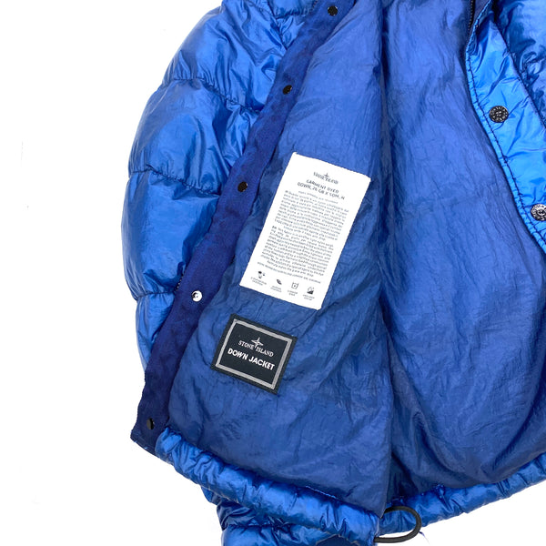 Stone Island Blue Garment Dyed 26g Puffer Jacket