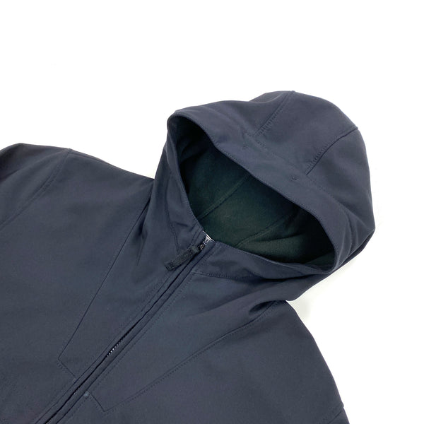 Stone Island Black Fleece Lined Hooded Soft Shell R Jacket