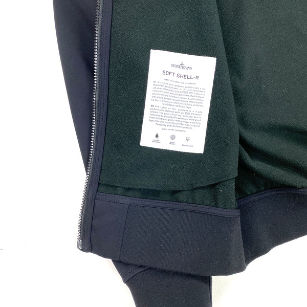 Stone Island Black Fleece Lined Hooded Soft Shell R Jacket