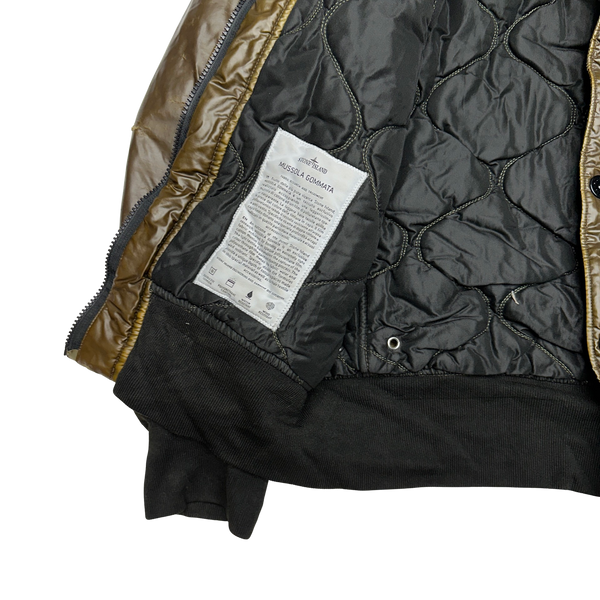 Stone Island Khaki Mussola Gommata Padded Jacket