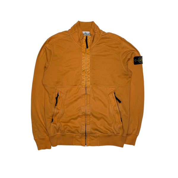 Stone Island Orange Zipped Cotton Track Top