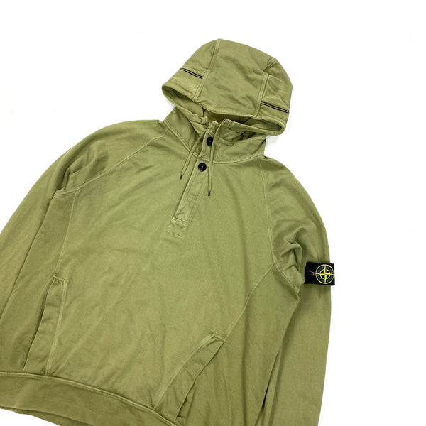 Stone Island Olive Green Pullover Hoodie