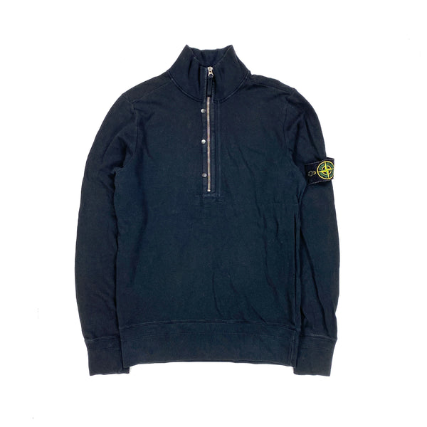 Stone Island Black Quarter Zipped Pullover Jumper