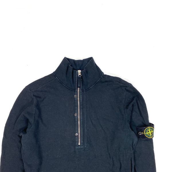 Stone Island Black Quarter Zipped Pullover Jumper