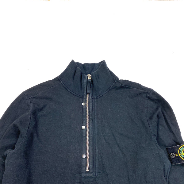 Stone Island Black Quarter Zipped Pullover Jumper