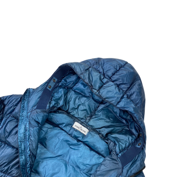 Stone Island Blue Garment Dyed Down Puffer Jacket
