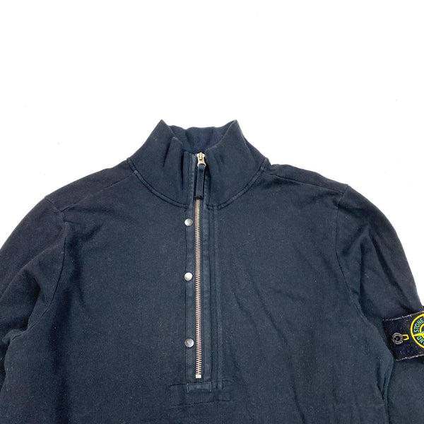 Stone Island Black Quarter Zipped Pullover Jumper