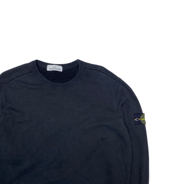 Stone Island 2017 Black Cotton Crewneck Sweatshirt
