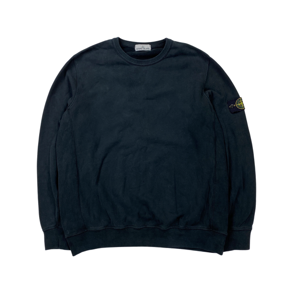 Stone Island Dark Navy Cotton Crewneck Sweatshirt