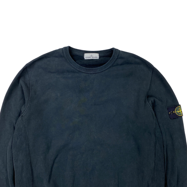 Stone Island Dark Navy Cotton Crewneck Sweatshirt