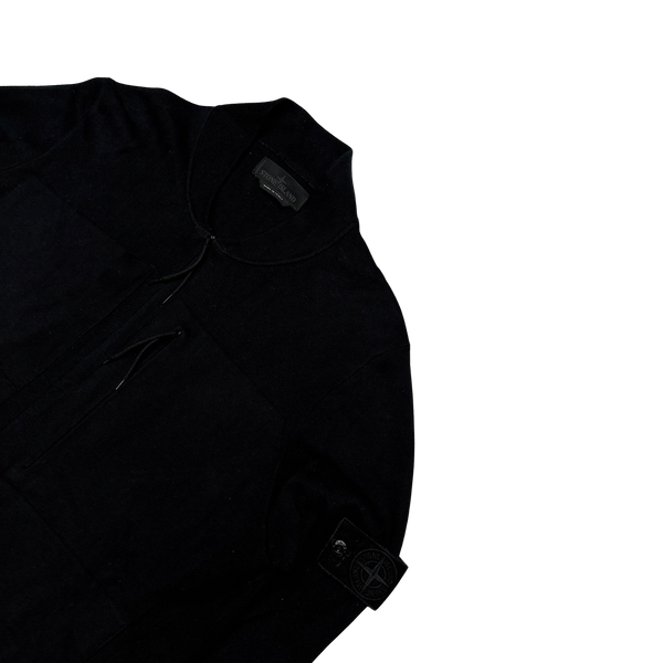 Stone Island 2018 Black Ghost Wool Zipped Jumper