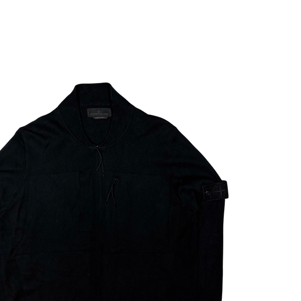 Stone Island 2018 Black Ghost Wool Zipped Jumper