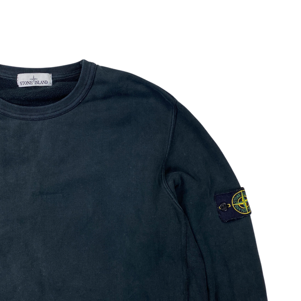 Stone Island Dark Navy Cotton Crewneck Sweatshirt