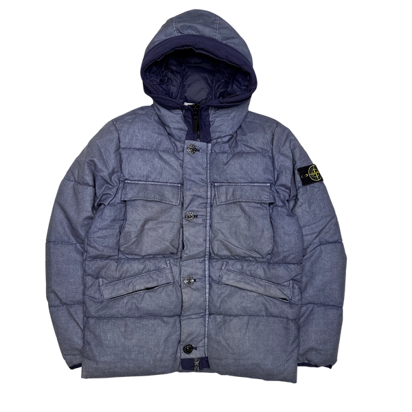 Stone island lino cheap resinato down jacket