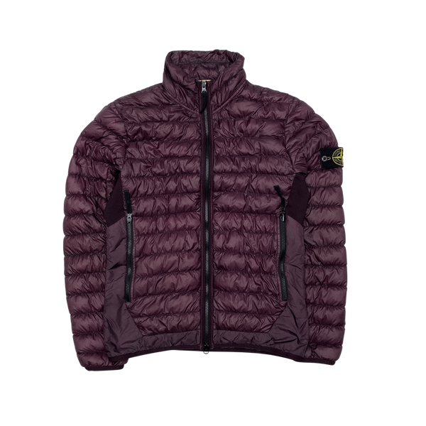 Stone Island Maroon Micro Yarn Down Filled Puffer Jacket