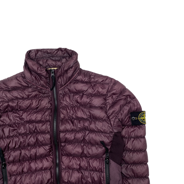 Stone Island Maroon Micro Yarn Down Filled Puffer Jacket