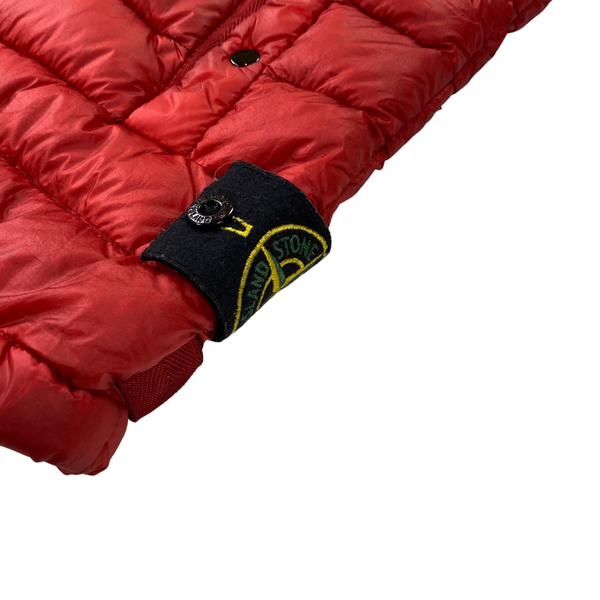 Stone Island Red Garment Dyed Down Filled Vest