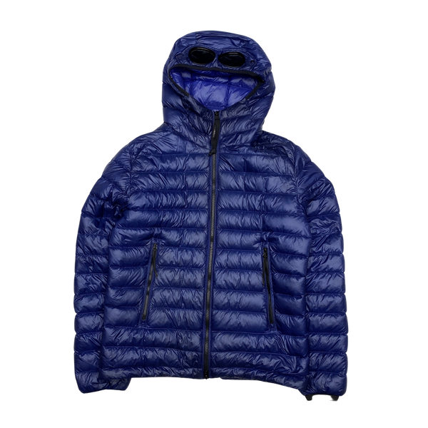 CP Company Blue Down Filled Goggle Jacket