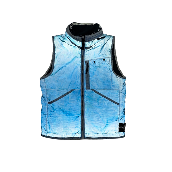 Stone Island 2011 Blue Liquid Reflective Gilet