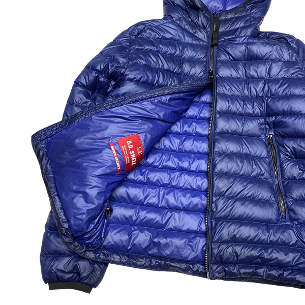 CP Company Blue Down Filled Goggle Jacket